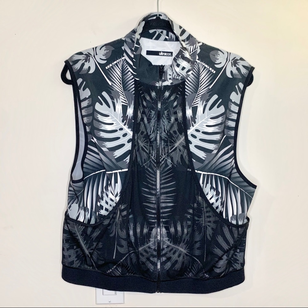 ULTRACOR Energy Track Celeste Vest Palm Leaf Print